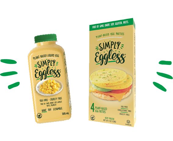 Simply Eggless bottles, 16oz and 32oz